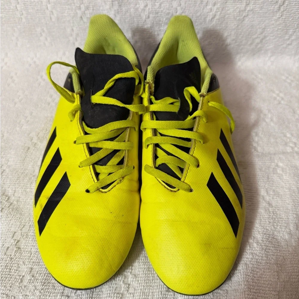 Adidas Lime and Black Athletic Shoes